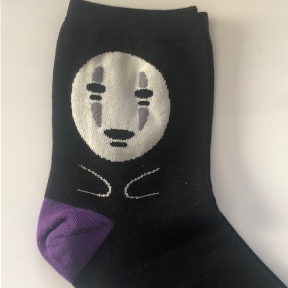 Spirited Away No Face Kaonashi Crew Socks - Picture 2 of 4